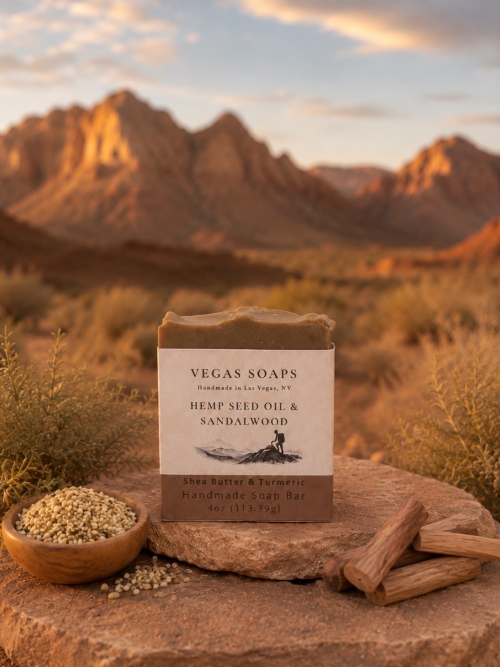 Sandalwood Soap Bar NEW Handmade Gift Souvenir Vegas Soaps